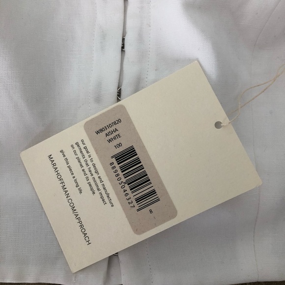 BNWT MARA HOFFMAN Aisha Top in Ivory size 8 - Picture 6 of 6
